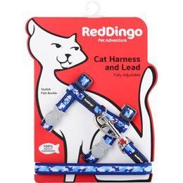 Red Dingo Postroj RD s vodítkem - kočka- Camouflage Navy