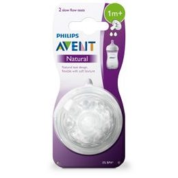 Philips AVENT Dudlík NATURAL pomalý průtok 2ks