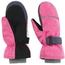 ESITO Dětské zimní rukavice Softshell vel. 3 - 6 let - melír růžový / 5 - 6 let