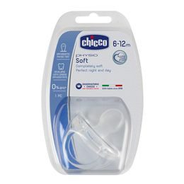 Chicco Šidítko Physio Soft celosilikónové, 6-12m+