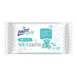 LINTEO BABY Vlhčené ubrousky Aqua Sensitive 48ks