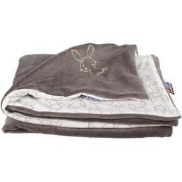 Kaarsgaren Dětská deka šedá zajíc Wellsoft bavlna
