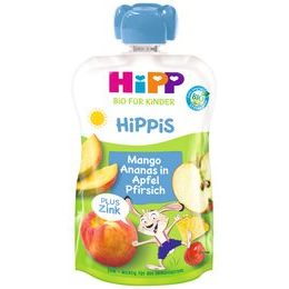 HiPP BIO Jablko / Broskev / Mango / Ananas + zinek 100 g