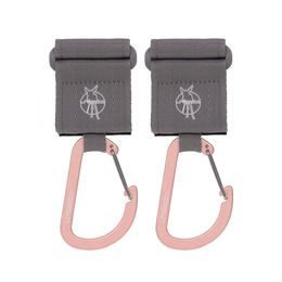 Lässig Casual Stroller Hooks with Carabiner grey