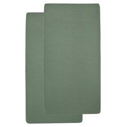 Meyco Žerzejové prostěradlo 60x120 - Forest green