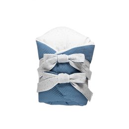 enie baby Zavinovačka VAFLOVÁ tmavě modrá/bílá 80x80 cm z dutého vlákna