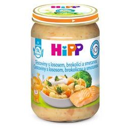 HiPP Těstoviny s lososem, brokolicí a smetanou