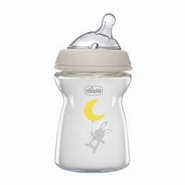 Chicco Láhev kojenecká sklo Natural Feeling 250ml neutral 0m+