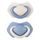 Canpol babies set symetrických silikonových dudlíků 6-18m PURE COLOR modrý