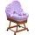 Scarlett Proutěný košík na miminko s boudičkou Kulíšek růžová