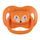 Canpol babies Dudlík silikonový symetrický CUTE ANIMALS 6-18m 1ks oranžový