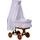 Scarlett Proutěný košík na miminko s nebesy Scarlett Péťa bílá