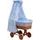 Scarlett Proutěný košík na miminko s nebesy Scarlett Mráček - modrá