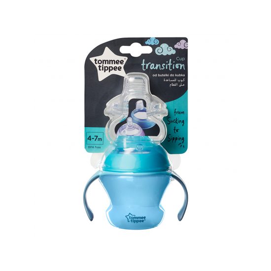 Tommee Tippee Přechodový hrnek se savičkou a pítkem 150ml 4m+