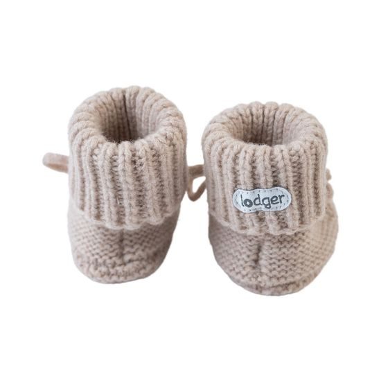 LODGER Slipper Folklore Merino Wool Beige 0 - 6 měsíců