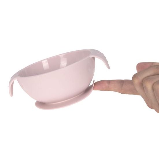 Lässig Bowl Silicone pink with suction pad