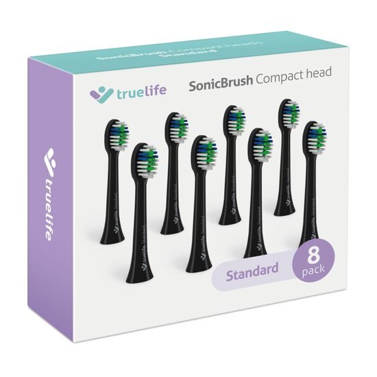 TrueLife SonicBrush Compact-series heads Standard black 8 pack