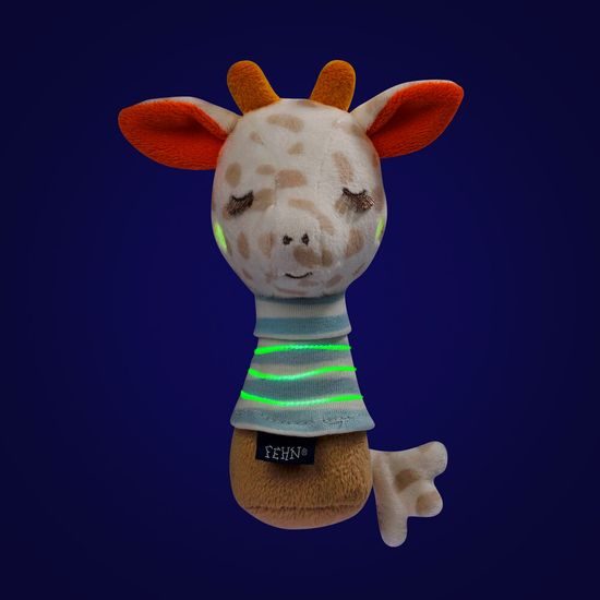 BABY FEHN Chrastící svítící žirafa