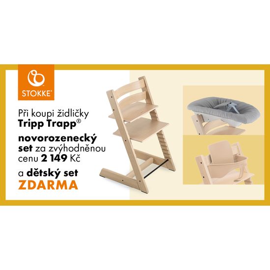 STOKKE® Tripp Trapp® Beech Wood + Newborn set VÝHODNĚ + Baby set ZDARMA