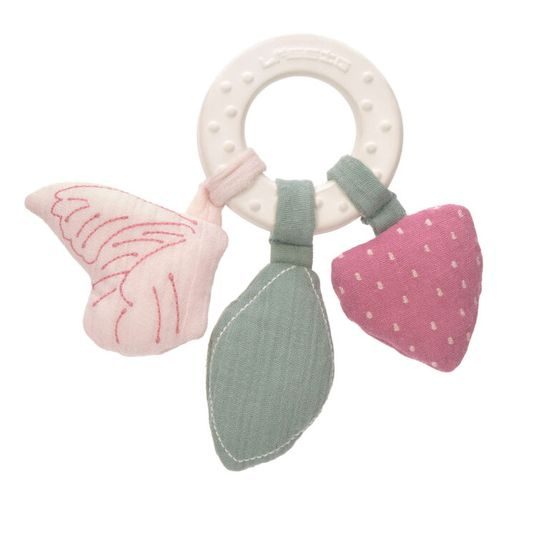 Lässig Teether Ring Natural Rubber butterfly