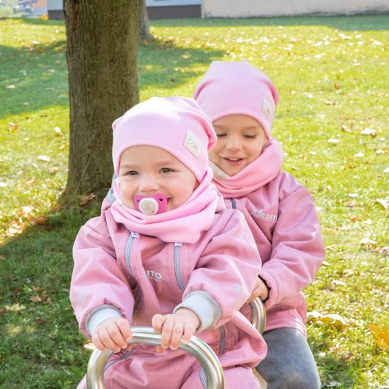 ESITO Dvojitý žebrovaný nákrčník Color Pink - 44 / růžová