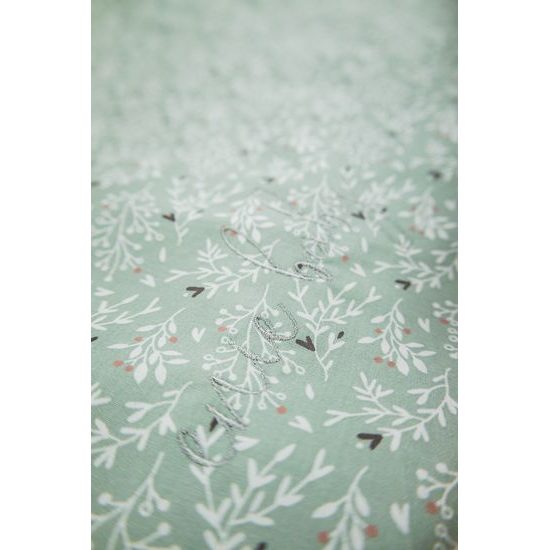 enie baby Povlečení bavlněné šedé s květy 100x135 a 40x60 cm