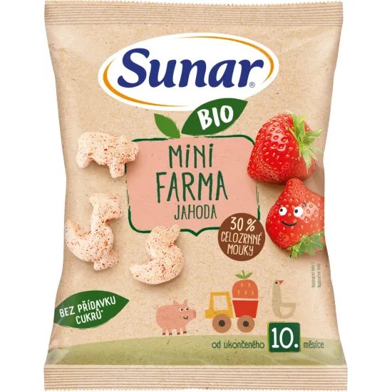 Sunar BIO Křupky mini farma jahoda 18g