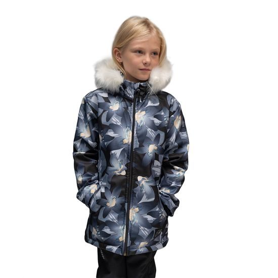 ESITO Dívčí zimní softshellový kabát s beránkem Bloom