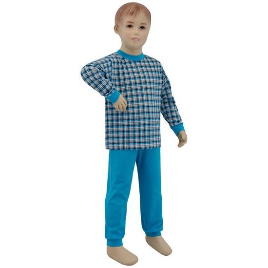 ESITO Chlapecké pyžamo tyrkysové kostky vel. 116 - 122 - tyrkysová kostka malá / 116