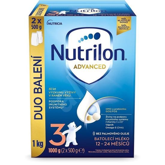 Nutrilon 3 Batolecí mléko Advanced 2x1kg