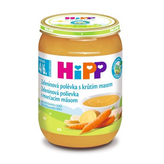 HiPP BIO Zeleninová polévka s krůtím masem - nová receptura