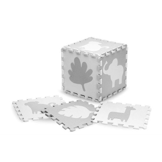 MoMi Hrací podložka pěnové puzzle MoMi ZAWI šedá