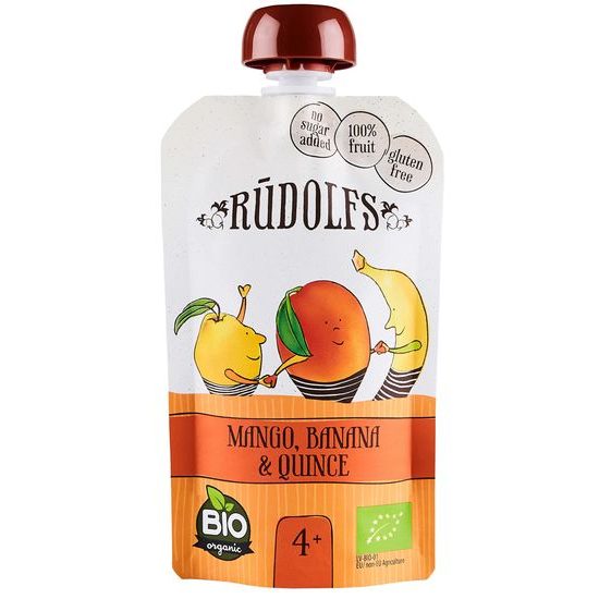 Rudolfs BIO kapsička Mango, banán a kdoule 110 g