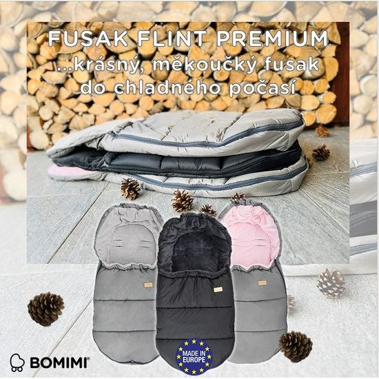 Bomimi FLINT PREMIUM fusak 100 cm, grey-pink