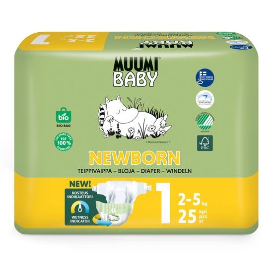 Muumi Baby 1 Newborn 2–5 kg (25 ks), eko pleny