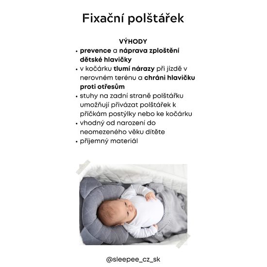 Fixační polštář Sleepee Royal Baby Teddy Bear Sunflower