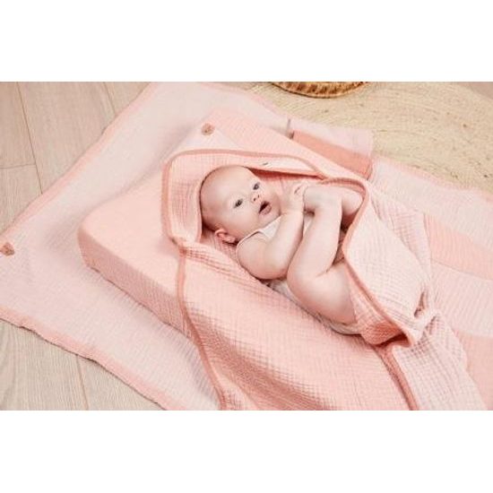 Bebe-Jou Froté návlek na malou podložku Pure Cotton Pink 72x44cm