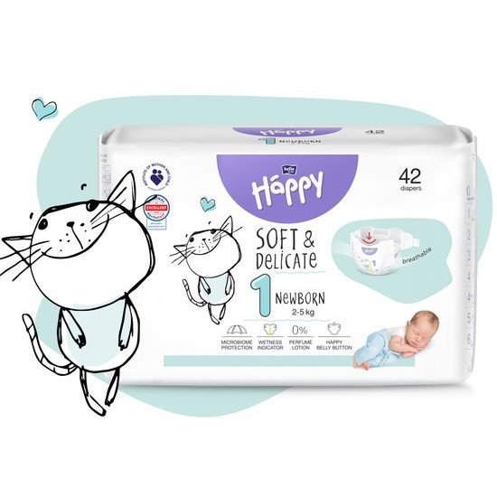 Bella Baby HAPPY Soft&Delicate 1 New Born 2-5kg 42ks