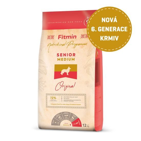 Fitmin Medium Senior krmivo pro psy Hmotnost: 12 kg