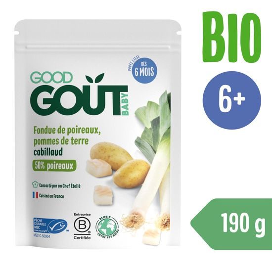 Good Gout BIO Pórek s brambůrkem a treskou (190 g)