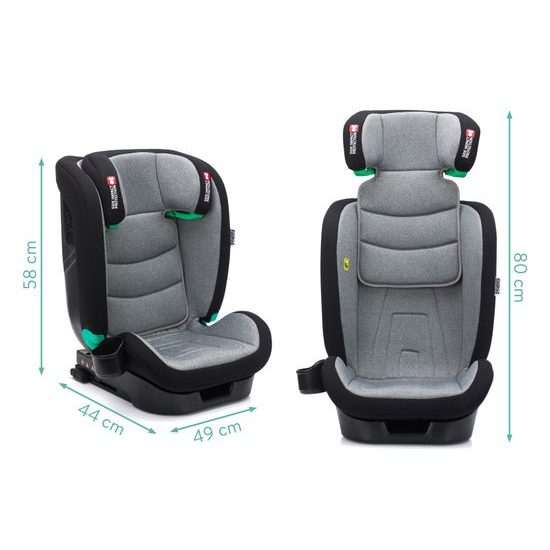 Fillikid Autosedačka Eli Pro Isofix i-size 100-150 cm grey