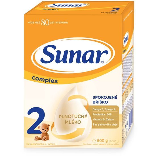 Sunar Complex 2 Mléko pokračovací 600g