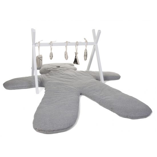 Childhome Hrací deka medvěd Teddy Jersey Grey 150cm