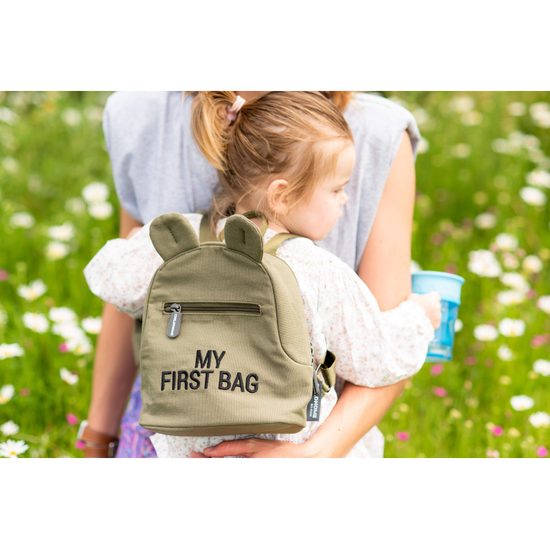 Childhome Dětský batoh My First Bag Canvas Khaki