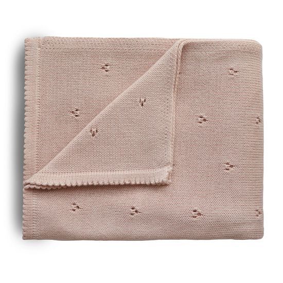 MUSHIE Pletená dětská deka z organické bavlny