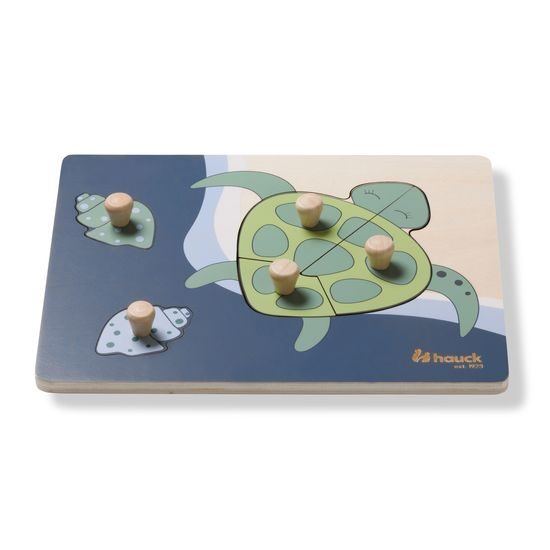 Hauck dřevěné Puzzle s úchyty Puzzle N Sort Turtle