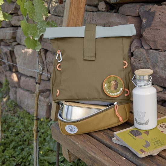 Lässig Mini Rolltop Backpack Nature olive