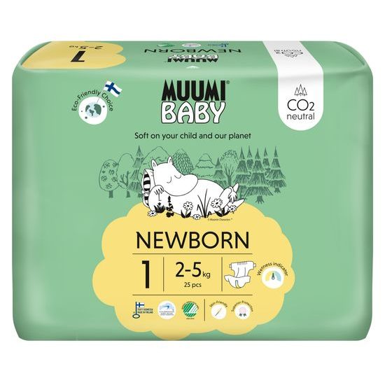 Muumi Baby 1 Newborn 2–5 kg (25 ks), eko pleny