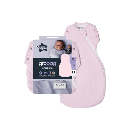 Tommee Tippee Zavinovačka Grobag Snuggle 0-4m letní Pink Marl