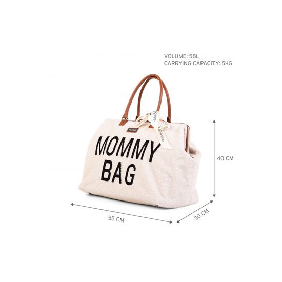 Childhome Přebalovací taška Mommy Bag Teddy Off White